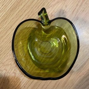 Vintage Green Glass Hazel-Atlas apple Bowl